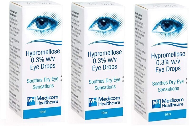 Hypromellose Eye Drops 0.3% - 10ml - Pack of 3